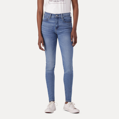 LEVI'S® WOMEN'S 720 HIGH-RISE SUPER SKINNY JEANS - MED INDIGO - WORN IN