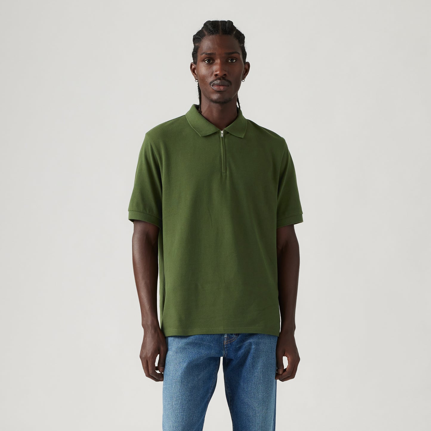 LEVI'S® MEN'S ZIP POLO - GREEN