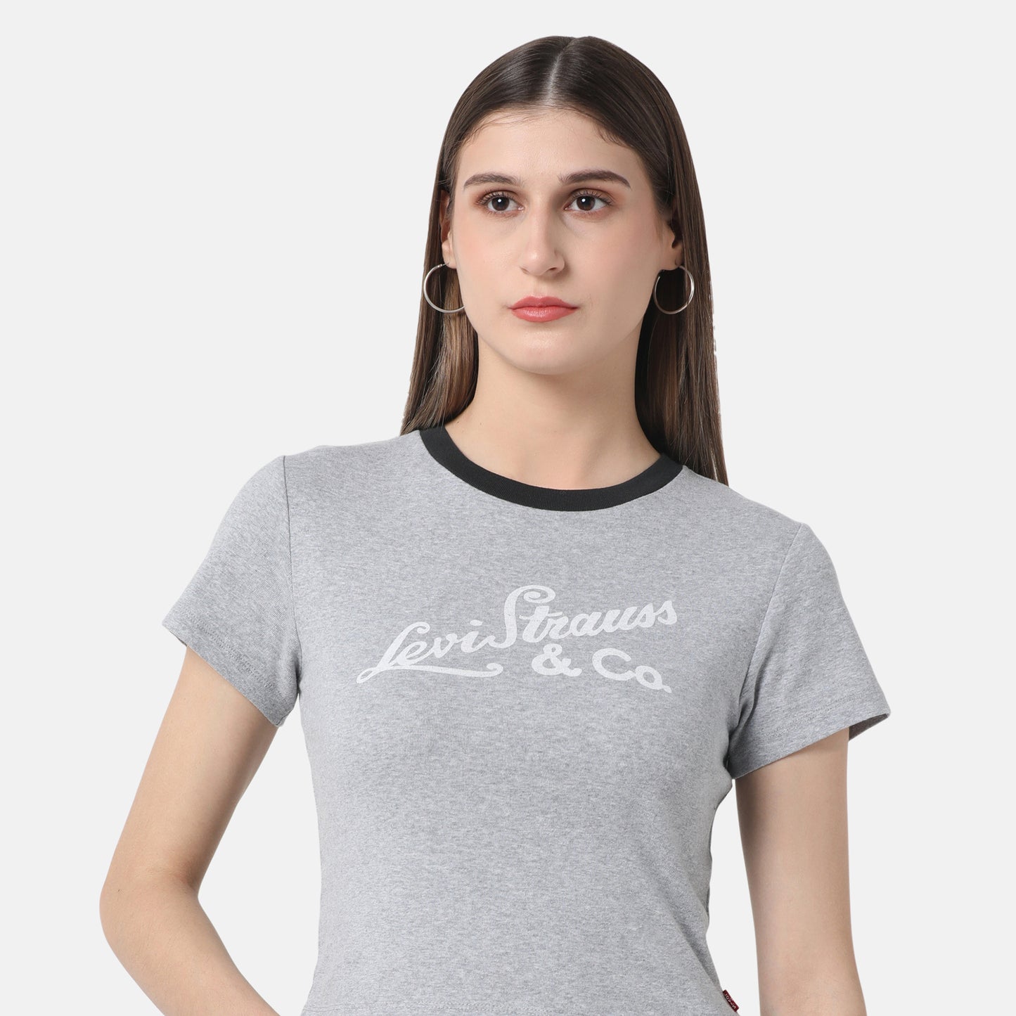 LEVI'S® WOMEN'S GRAPHIC ESSENTIAL SPORTY TEE - GREY