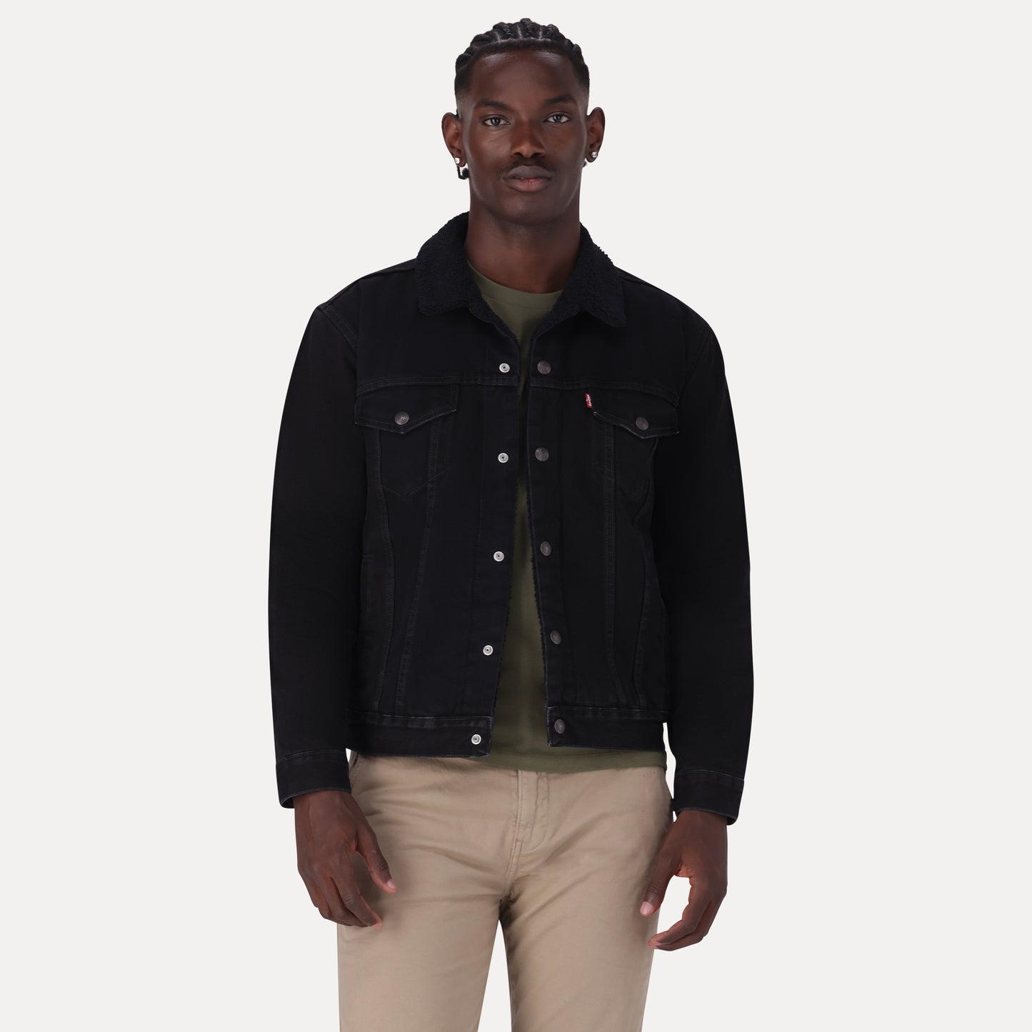 LEVI'S® MEN'S TYPE III SHERPA TRUCKER JACKET - BLACK