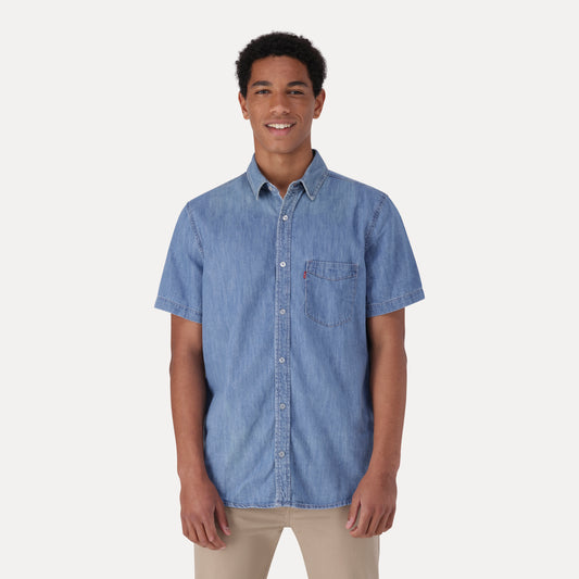 LEVI'S® MEN'S CLASSIC POCKET STANDARD FIT SHIRT - MED INDIGO - FLAT FINISH