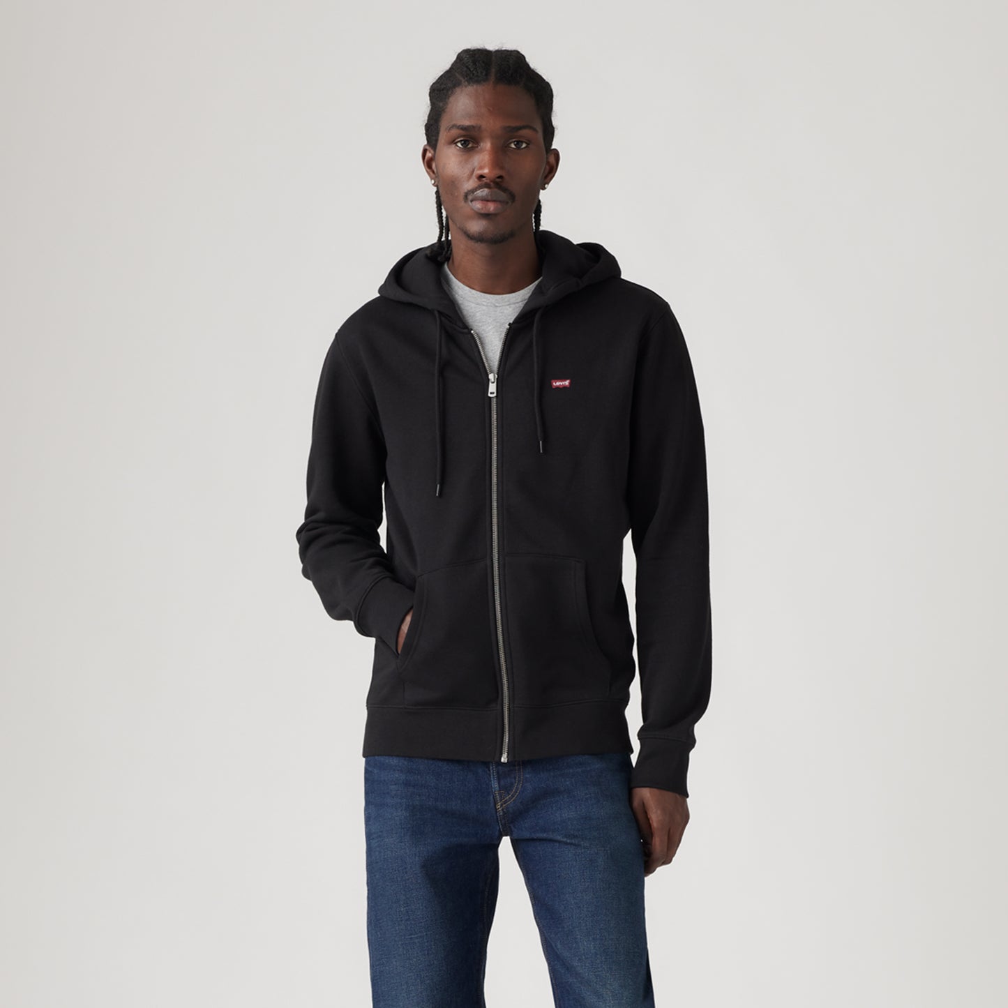 LEVI'S® MEN'S ZIP-UP HOODIE - BLACK