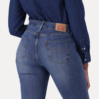 LEVI'S®CURVY STRAIGHT ZA - MED INDIGO - WORN IN