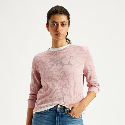 LEVI'S® WOMEN'S CREW NECK SWEATER - LIGHT-PINK