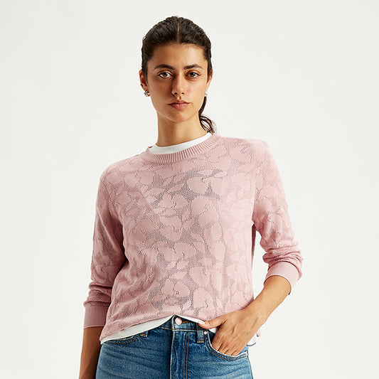 LEVI'S® WOMEN'S CREW NECK SWEATER - LIGHT-PINK