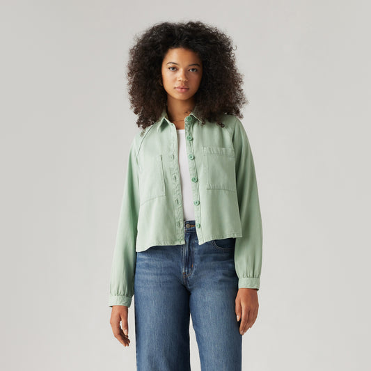 LEVI'S® WOMEN'S TYLA SHIRT - GREEN