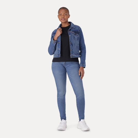 LEVI'S® CURVY HIRISE SUPERSKINNY - MED INDIGO - WORN IN