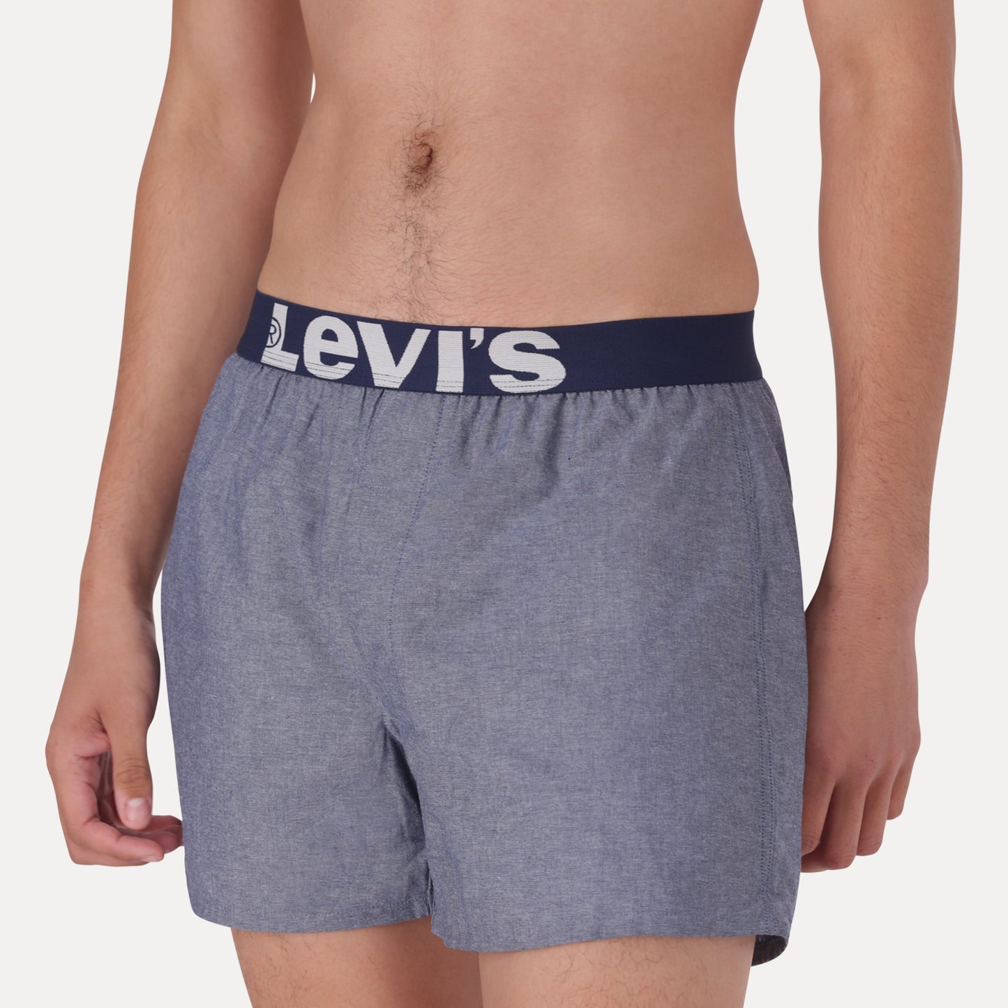 POSTER LOGO WOVEN BOXERS - BLUE