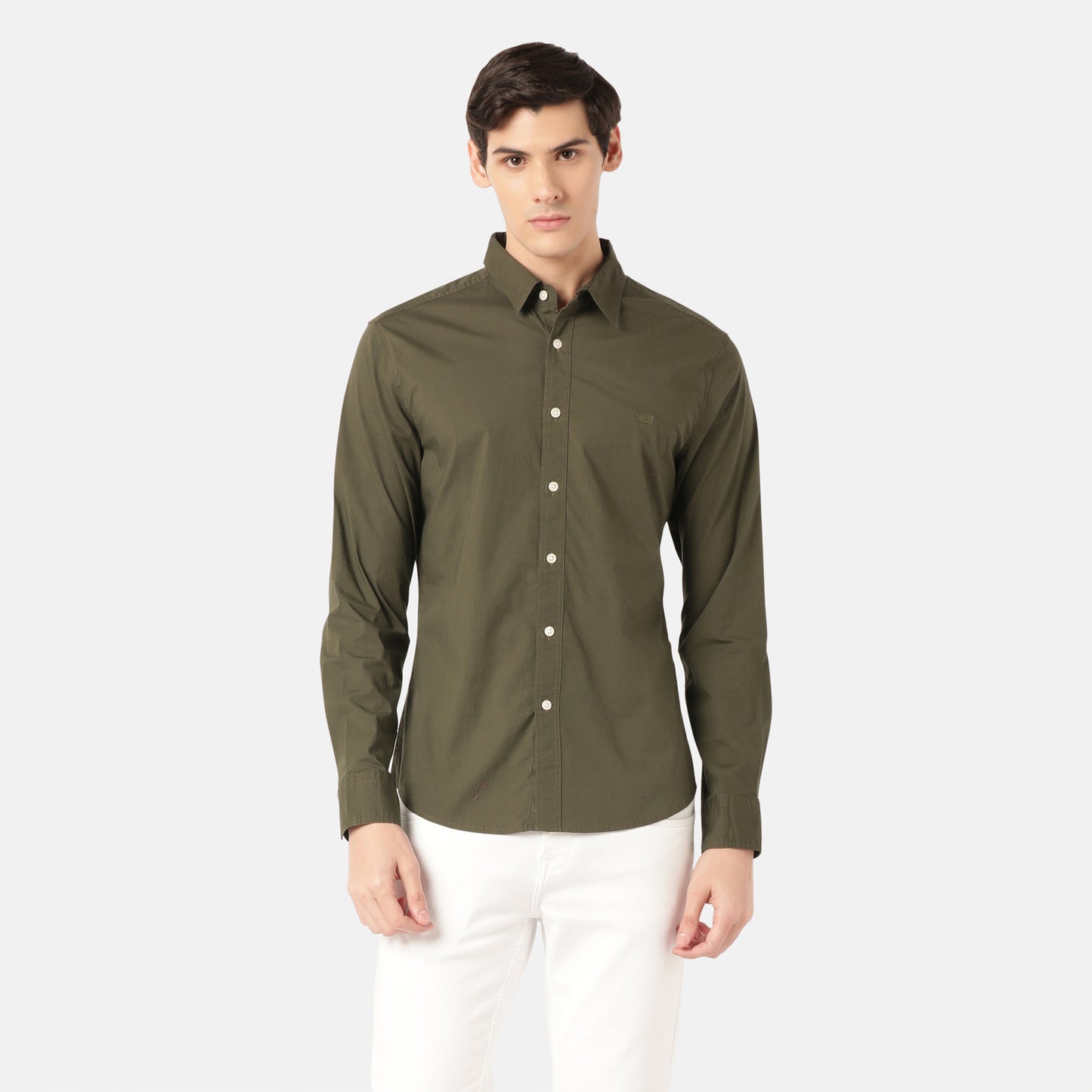 LEVI'S® MEN'S BATTERY HOUSEMARK SLIM FIT SHIRT - GREEN