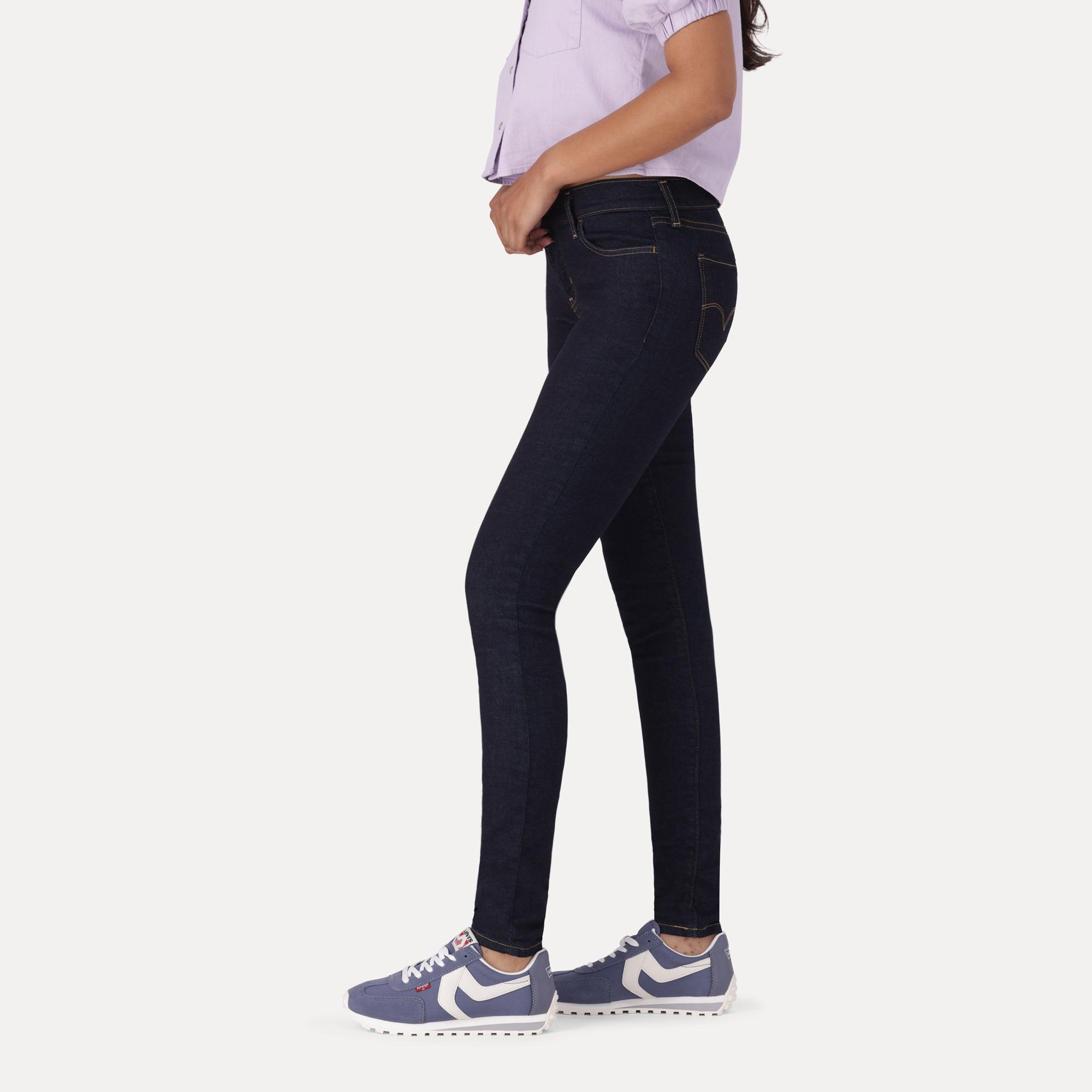 710 MID RISE SUPER SKINNY JEANS DARK INDIGO FLAT FINISH