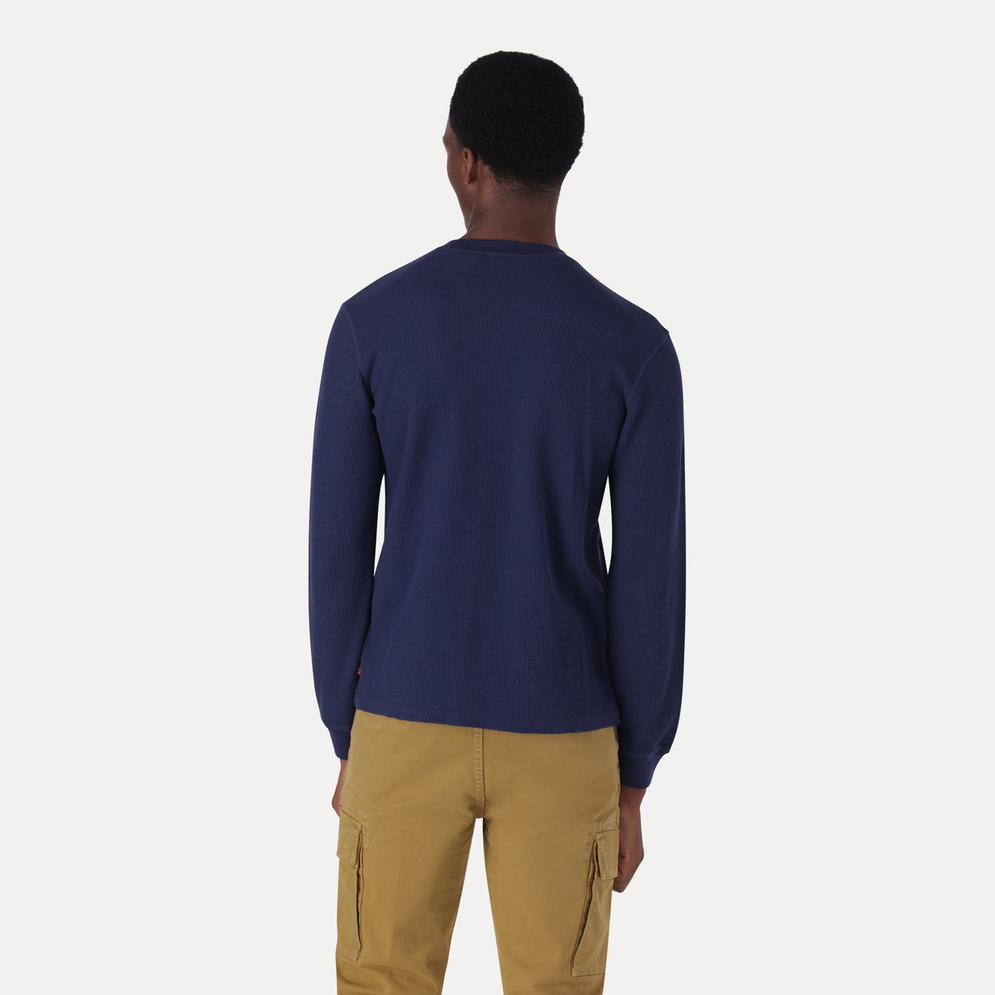 LONG-SLEEVE STANDARD FIT THERMAL T-SHIRT - BLUE