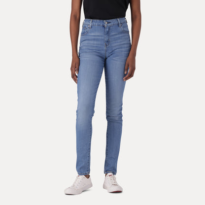 LEVI’S® WOMEN'S 721 HIGH-RISE SKINNY JEANS - MED INDIGO - WORN IN