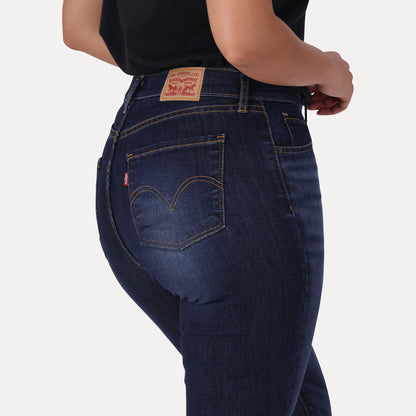 LEVI'S® WOMEN'S CURVY SUPER SKINNY  - DARK INDIGO - WORN IN