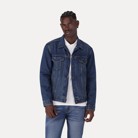 LEVI'S® MEN'S TRUCKER JACKET - DARK INDIGO - WORN IN