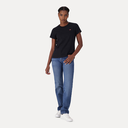 LEVI'S® WOMEN'S 501® ORIGINAL CROPPED JEANS - MED INDIGO - WORN IN