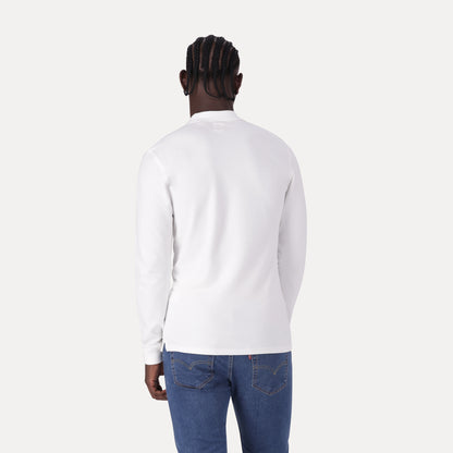 LEVI'S® MEN'S LONG-SLEEVE SLIM HOUSEMARK POLO - WHITE