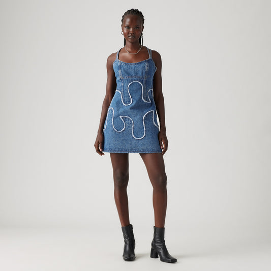 LEVI’S® X ADSB ANDERSSON BELL MINI DRESS - MED INDIGO - WORN IN