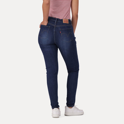 LEVI'S® WOMEN'S CURVY HIGH-RISE SUPER SKINNY  - DARK INDIGO - WORN IN