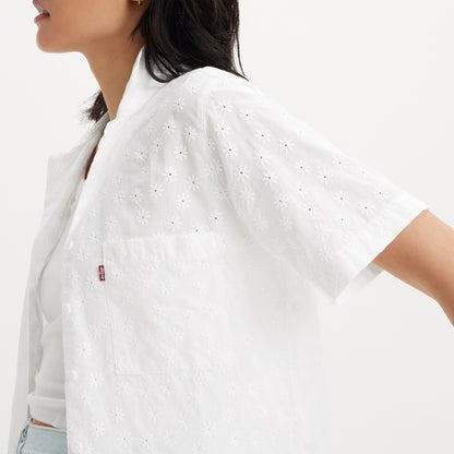 LEVI'S® WOMEN'S JOYCE SHORT-SLEEVE RESORT SHIRT - WHITE