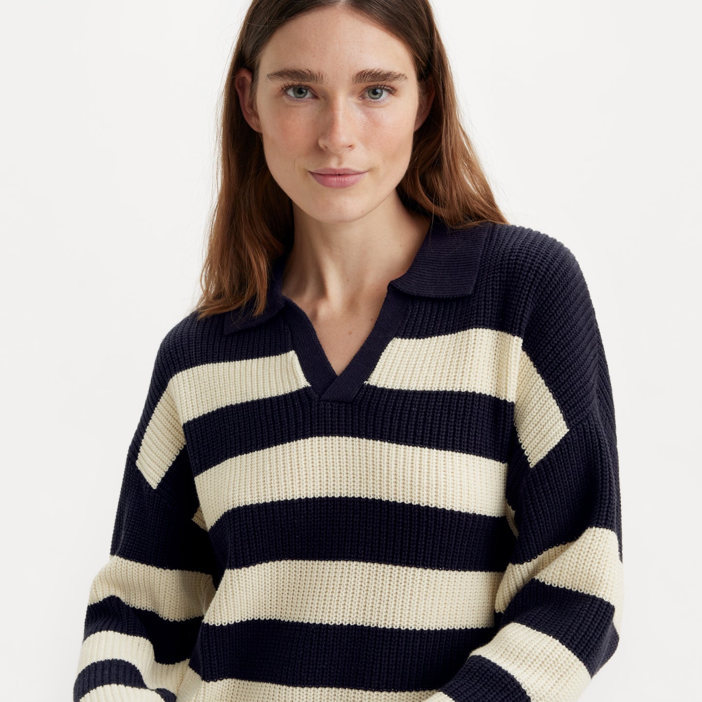 EVE SWEATER GEM STRIPE NIGHTWATCH STRIPE - BLUE