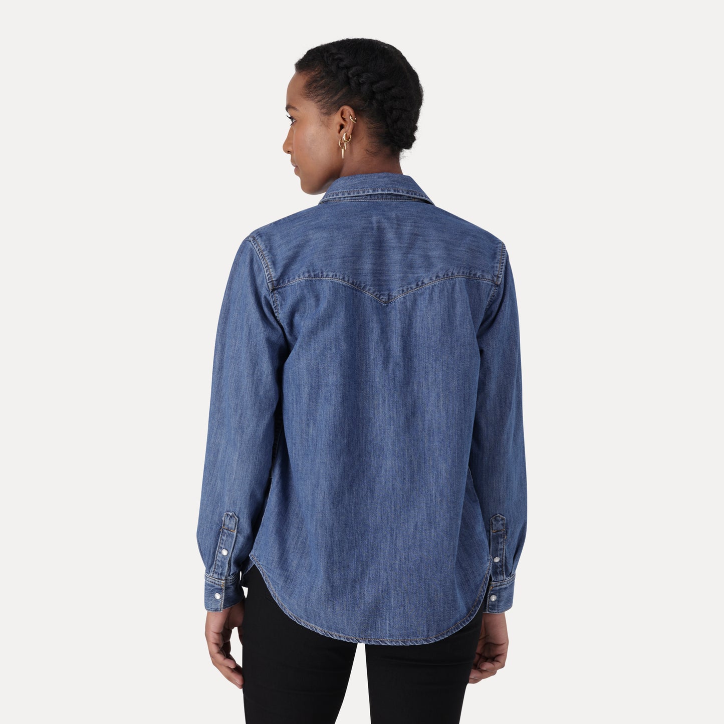 ICONIC WESTERN SHIRT - DARK INDIGO - FLAT FINISH