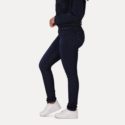 LEVI'S® WOMEN'S CURVY HIGH-RISE SUPER SKINNY  - DARK INDIGO - WORN IN