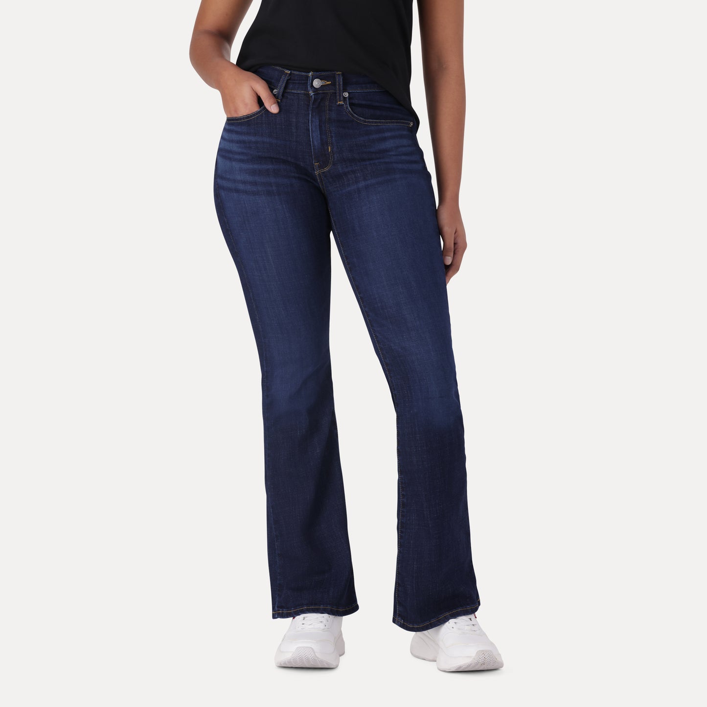 LEVI'S® CURVY FLARE  - DARK INDIGO - WORN IN