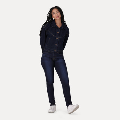 LEVI'S® WOMEN'S CURVY HIGH-RISE SUPER SKINNY  - DARK INDIGO - WORN IN