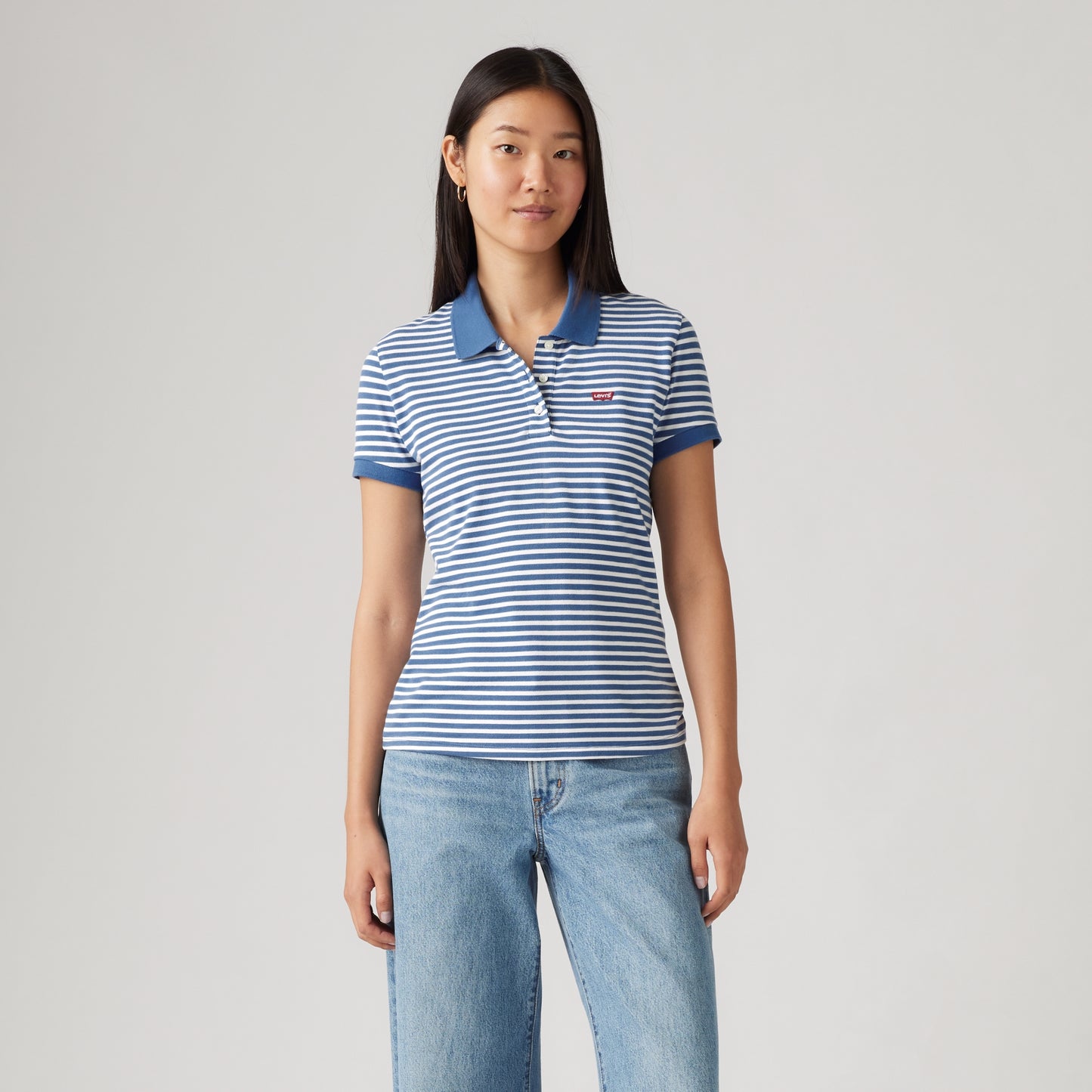 LEVI'S® WOMEN'S SLIM POLO SHIRT - BLUE