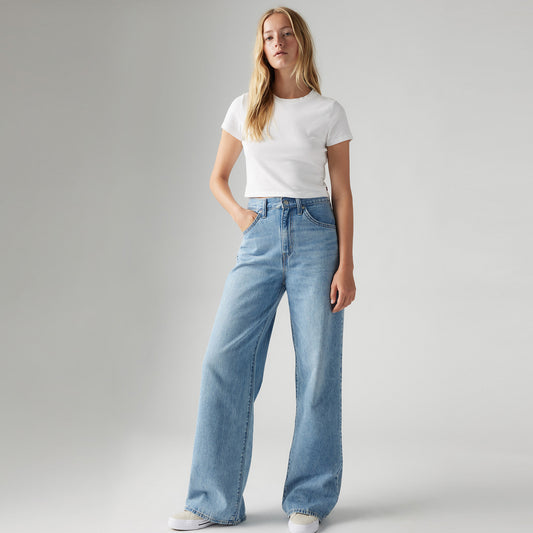 LEVI'S® WOMEN'S CINCH BAGGY JEANS - MED INDIGO - WORN IN