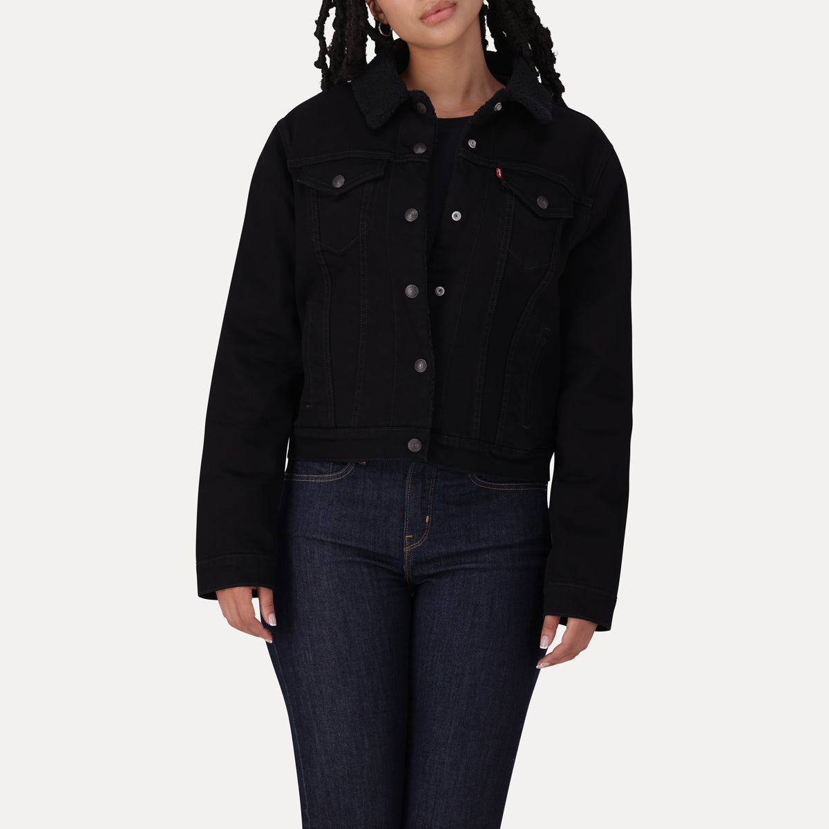 LEVI’S® WOMEN'S ORIGINAL SHERPA TRUCKER JACKET - BLACK