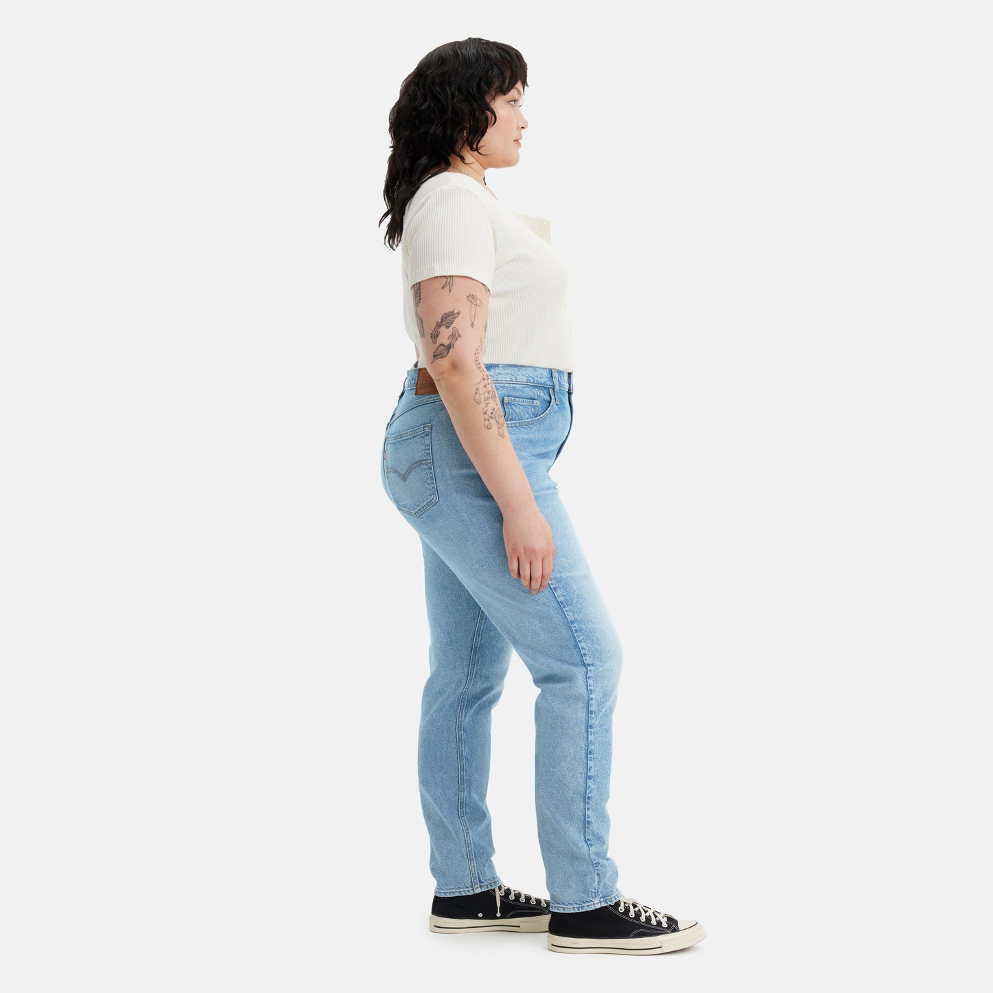 LEVI'S® WOMEN'S '80S MOM JEANS (PLUS) - MED INDIGO - WORN IN- MED INDIGO - WORN IN