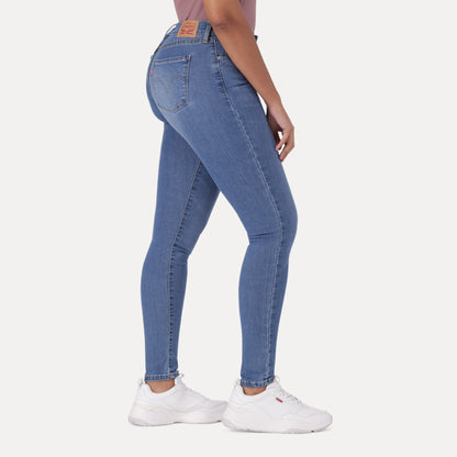 LEVI'S® CURVY SUPER SKINNY  - MED INDIGO - WORN IN