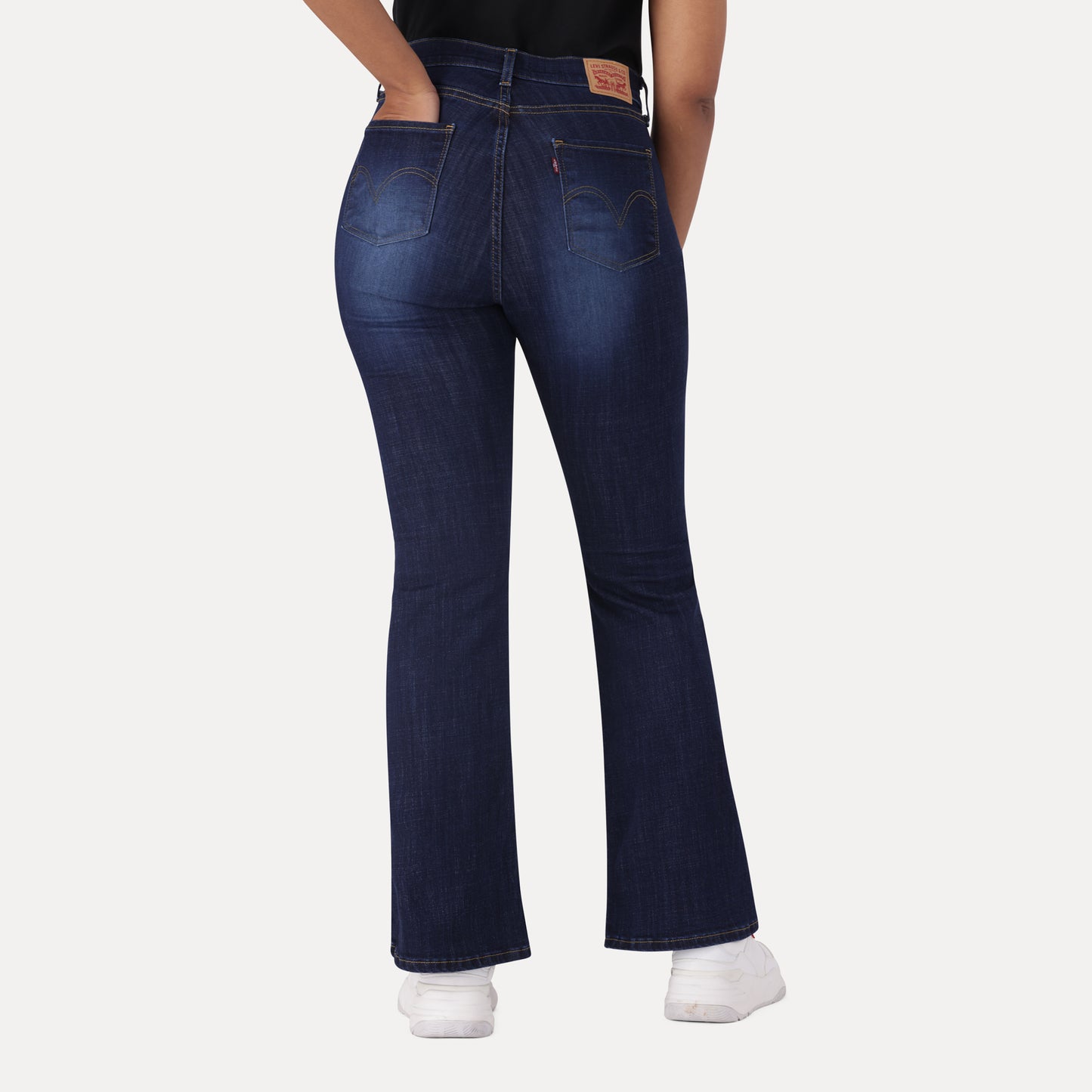 LEVI'S® CURVY FLARE  - DARK INDIGO - WORN IN