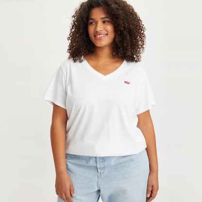 LEVI'S® WOMEN'S V-NECK T-SHIRT (PLUS SIZE) - NEUTRAL