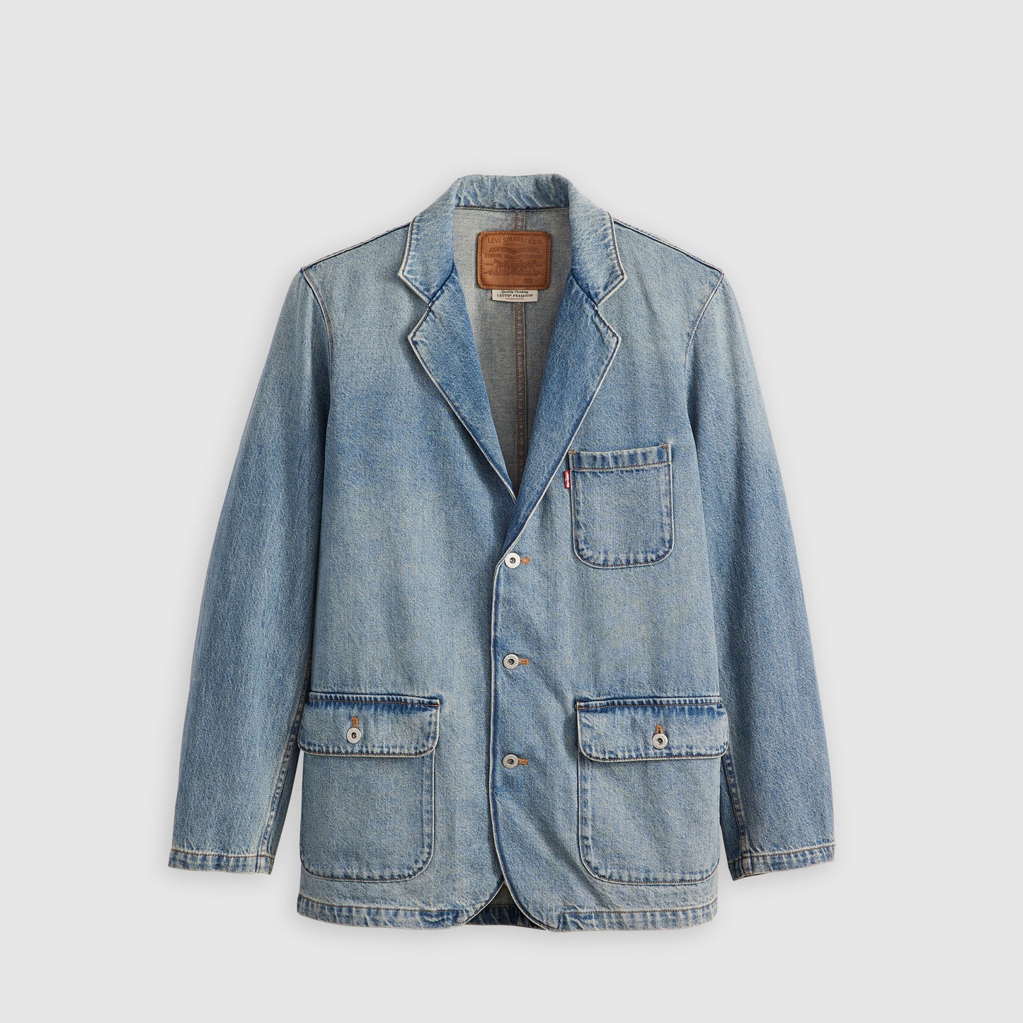 LEVI'S® MEN'S MISSION DENIM BLAZER - MED INDIGO - WORN IN