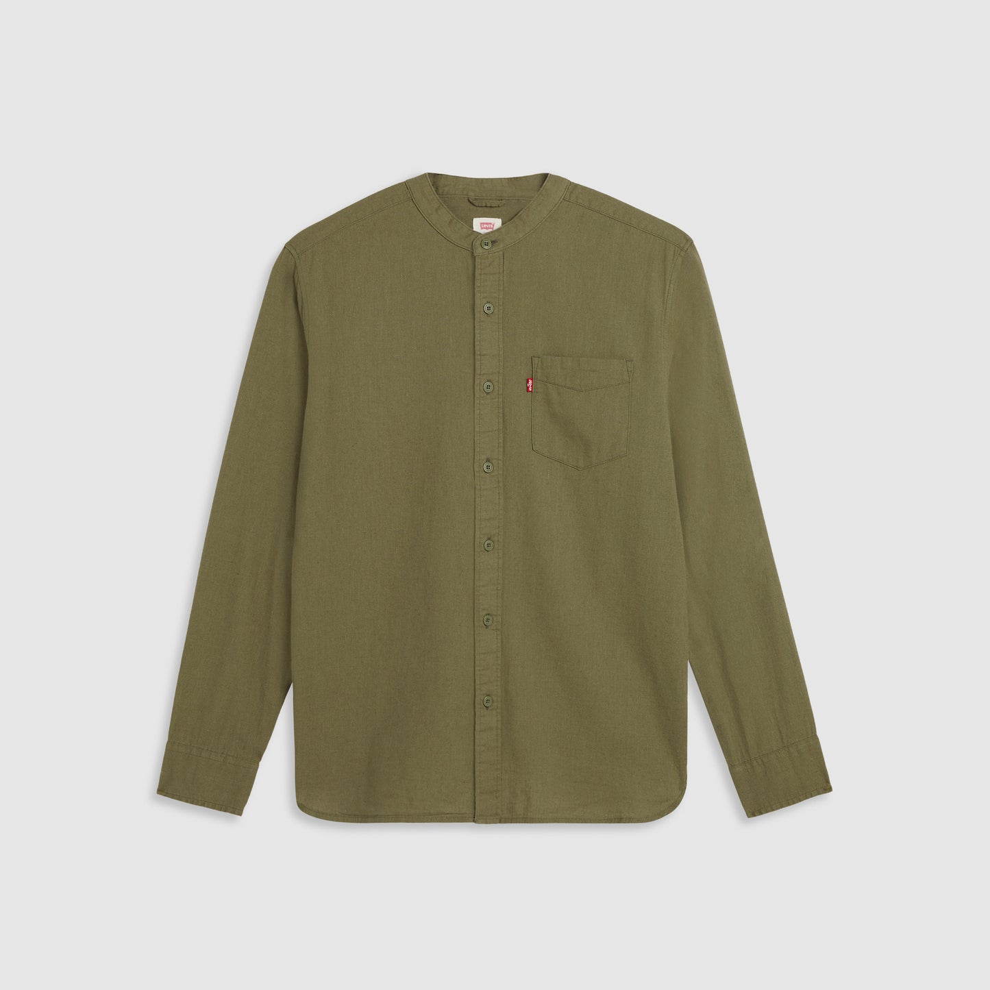 LEVI'S® MEN'S BANDED COLLAR 1 POCKET SHIRT - GREEN