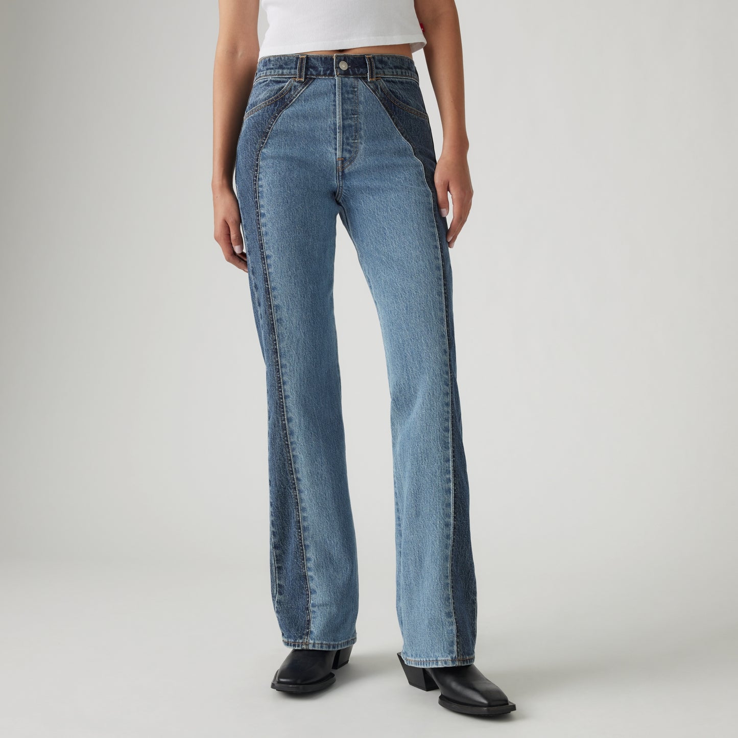 LEVI'S® WOMEN'S WEDGIE BOOTCUT WESTERN JEANS - MED INDIGO - WORN IN