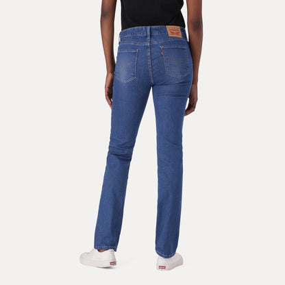 LEVI’S® WOMEN'S 712 MID-RISE SLIM JEANS - DARK INDIGO - WORN IN