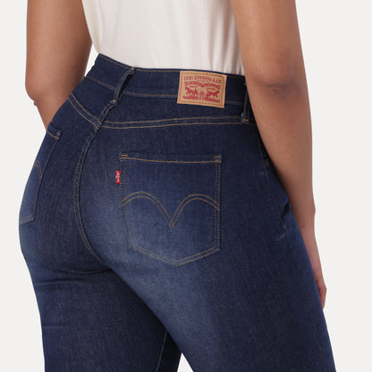 LEVI'S® CURVY SUPER SKINNY - DARK INDIGO - WORN IN