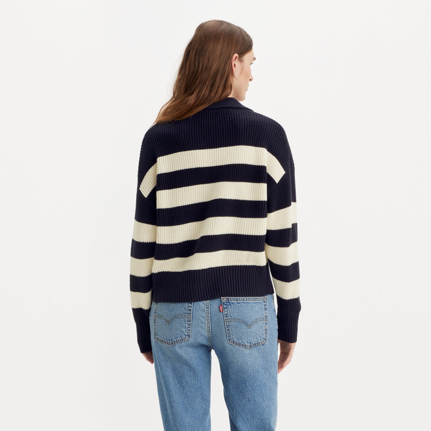 EVE SWEATER GEM STRIPE NIGHTWATCH STRIPE - BLUE