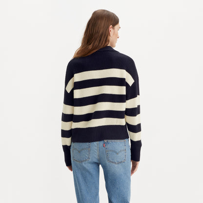 EVE SWEATER GEM STRIPE NIGHTWATCH STRIPE - BLUE