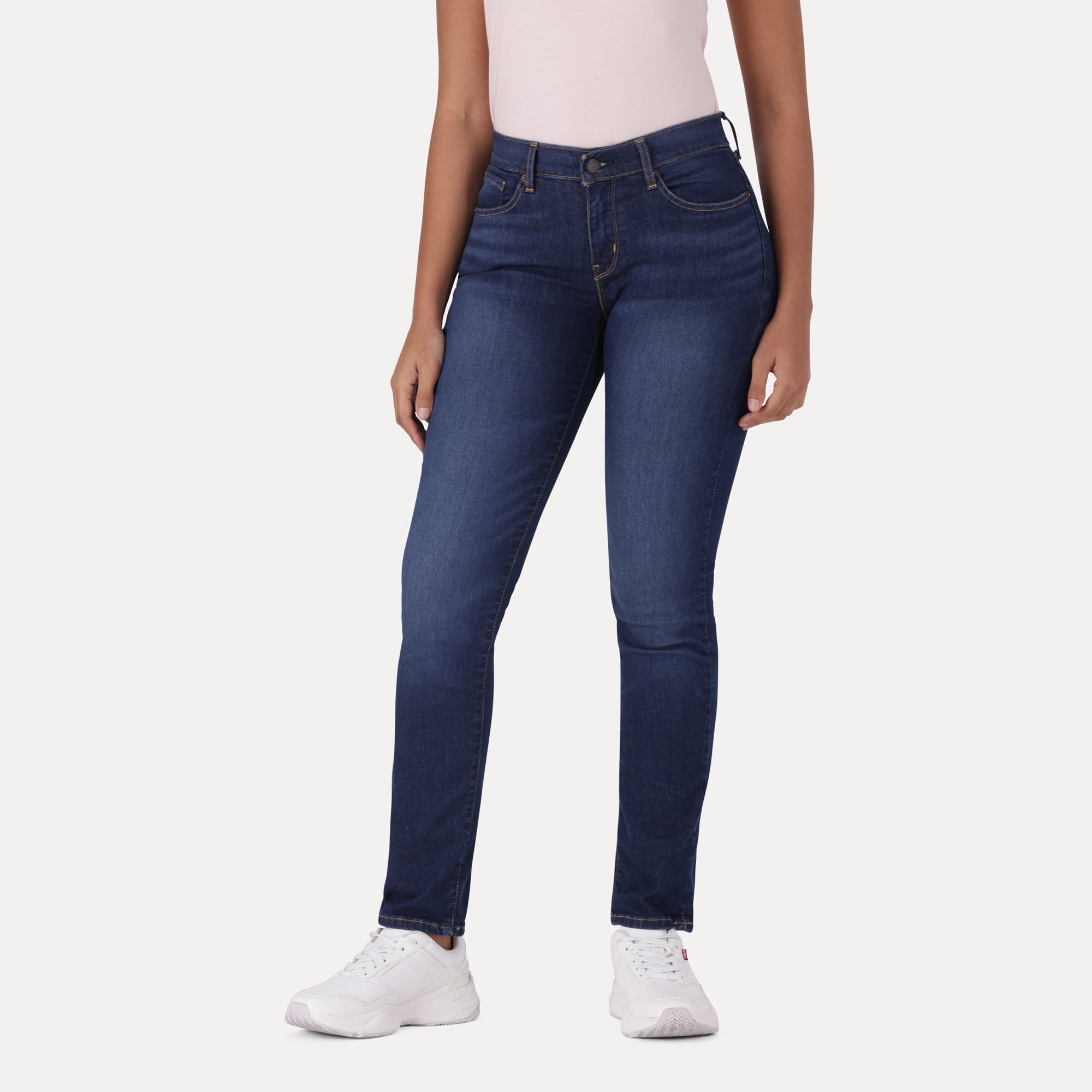 Levi's mid rise curvy straight jeans on sale