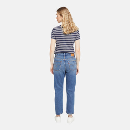 LEVI'S® WOMEN'S 501® ORIGINAL CROPPED JEANS - MED INDIGO - WORN IN