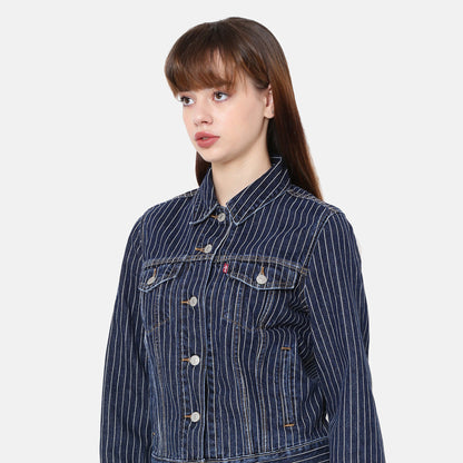 LEVI’S® WOMEN'S ORIGINAL TRUCKER JACKET - DARK INDIGO - FLAT FINISH