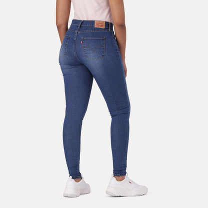 LEVI'S®CURVY SUPER SKINNY - MED INDIGO - WORN IN