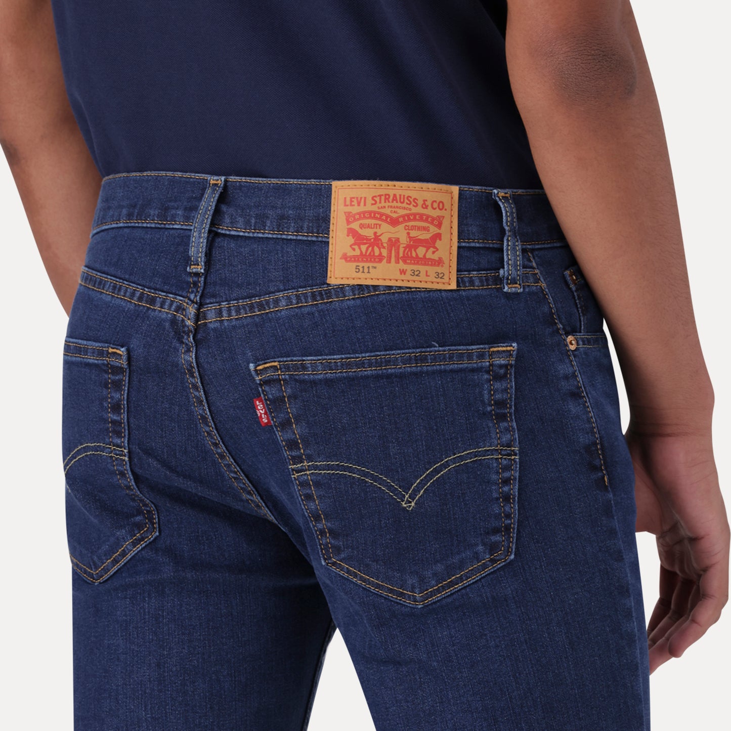 LEVI'S® MEN'S 511™ SLIM JEANS - DARK INDIGO - WORN IN