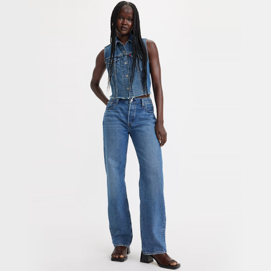 LEVI'S® WOMEN'S 501® '90S JEANS - MED-INDIGO-WORN IN