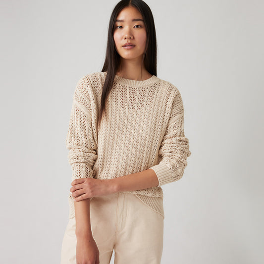 LEVI'S® WOMEN'S SUNRISE CROCHET SWEATER - NEUTRAL