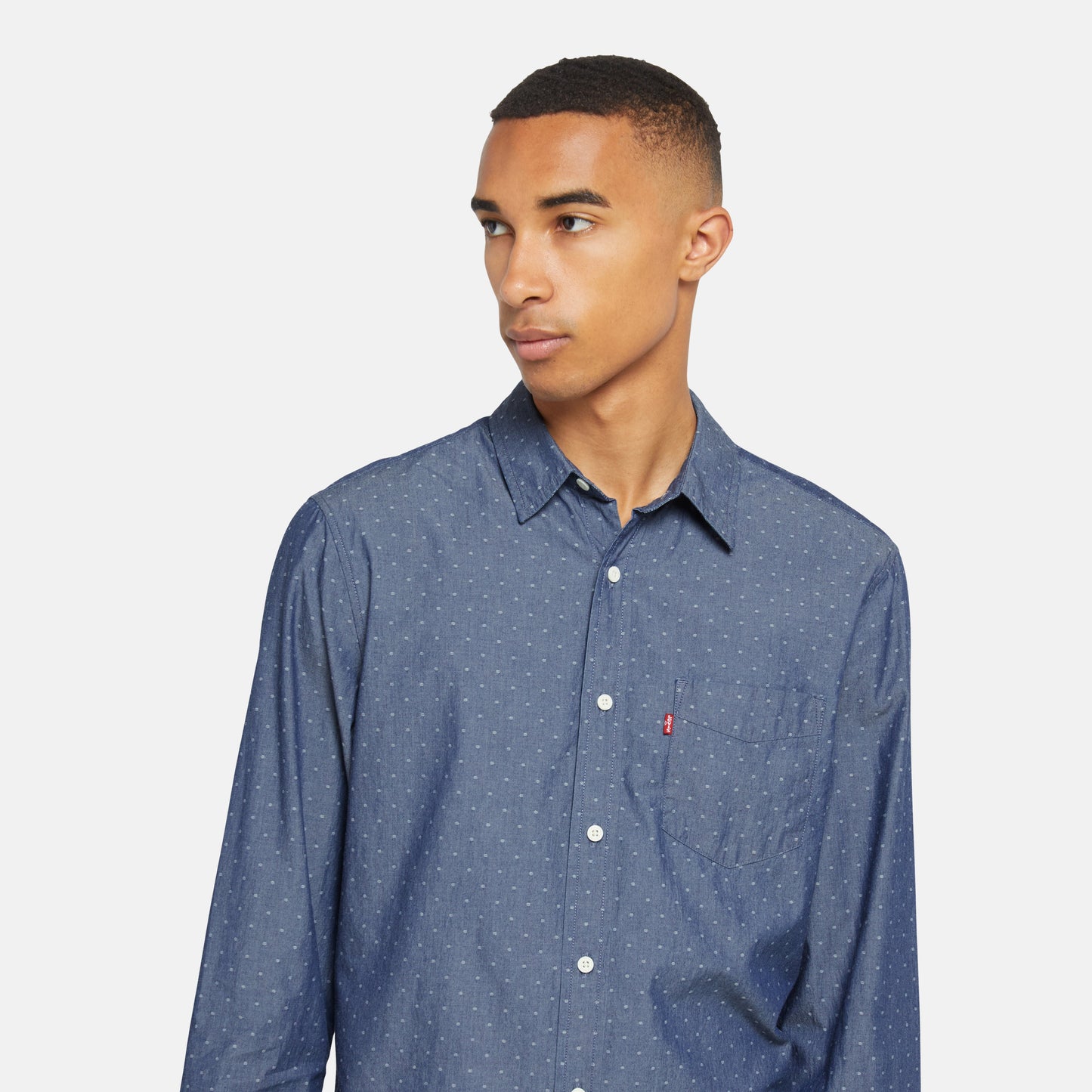 LEVI'S® MEN'S CLASSIC POCKET STANDARD FIT SHIRT - DARK INDIGO - FLAT FINISH